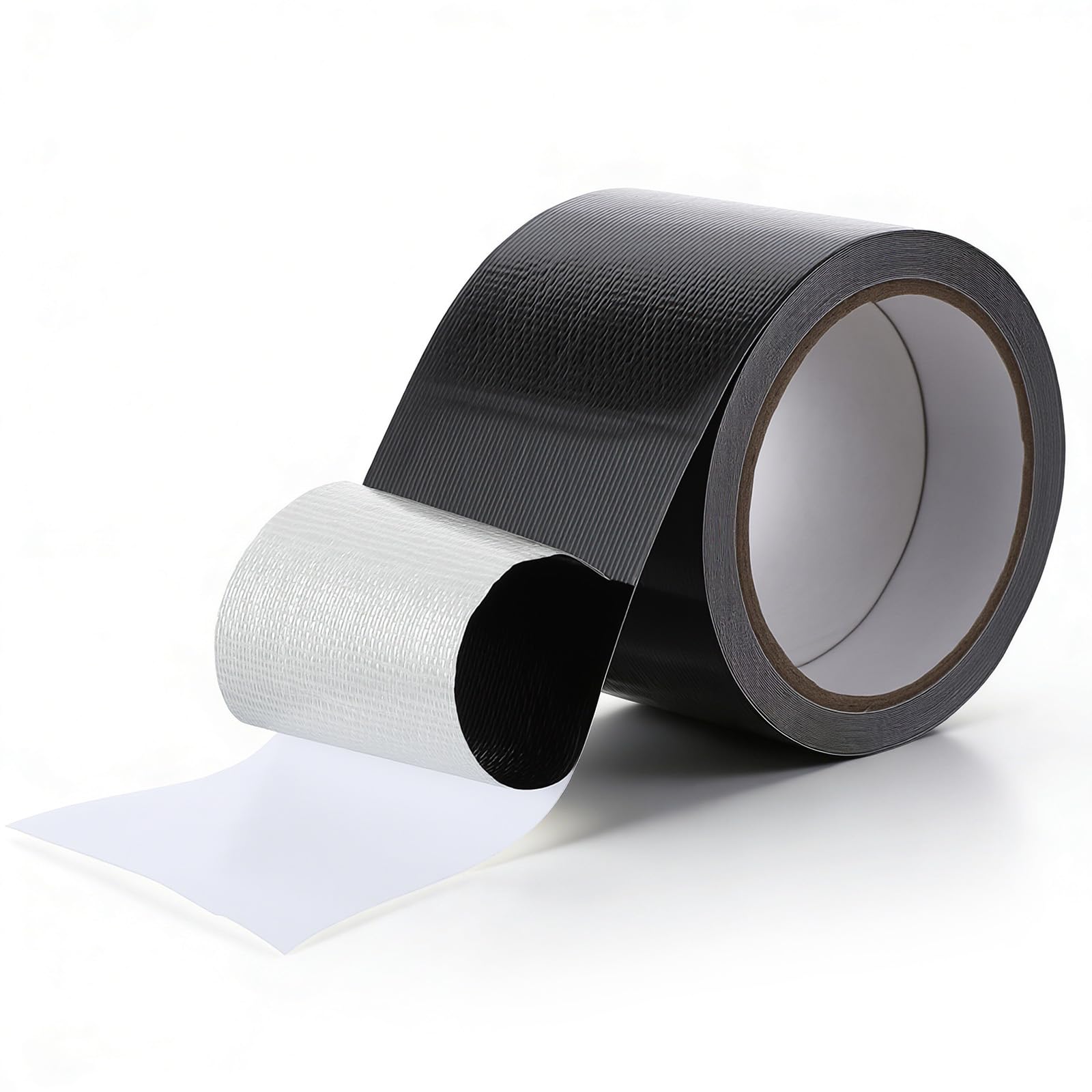 PEOVLVN Tent Repair Tape, Heavy Duty Fabric Repair Tape Waterproof Outdoor Repair Patch for Canvas Awning Rv Roof Tent Boat Cover and Tarp Repair Kit (Black, 8cm*7.5m)
