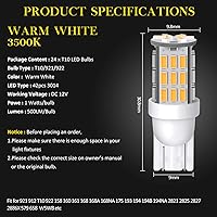 Vista 2 de Bombillas LED T10 921 194 168, superbrillantes, 3014 42-SMD, repuesto LED de 12 voltios, cámper, remolque, barco, cajuela, cúpula, mapa, luces
