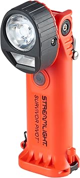 Streamlight 91804 Survivor Pivot 325-Lumen Right-Angle Flashlight, Orange