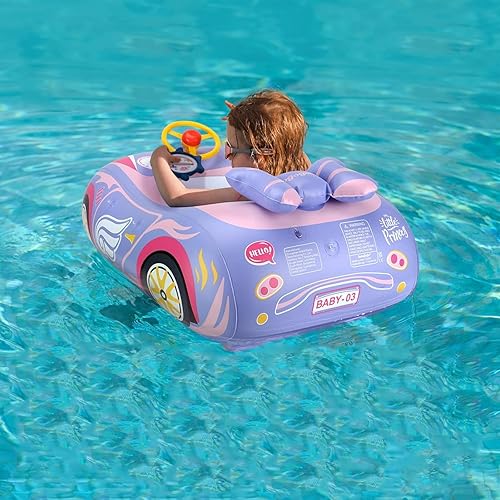 Miniatura 5 de Flotador de piscina para bebé con diseño de coche 3D, flotador de natación de PVC resistente, flotador de piscina para niños, flotadores de natación