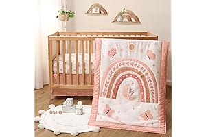 Boho Rainbow Crib Comforter Sets for Cribs Girls