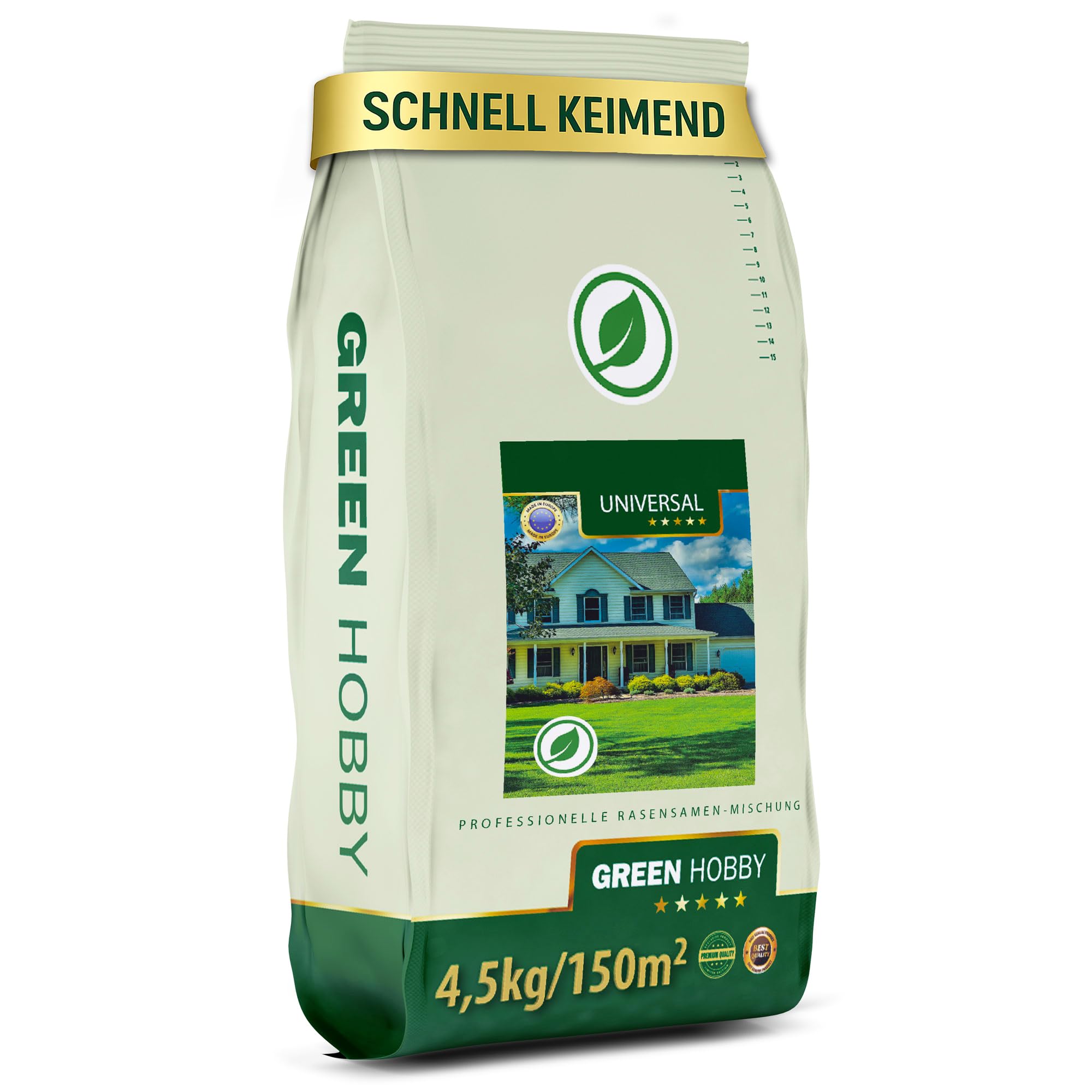 Universal Rasensamen Herbst - Berliner Tiergarten-Mischung, schnellkeimend, Neuanlage & Nachsaat, für dichten & sattgrünen Rasen, trockenresistent, 4,5 kg für 150 m²