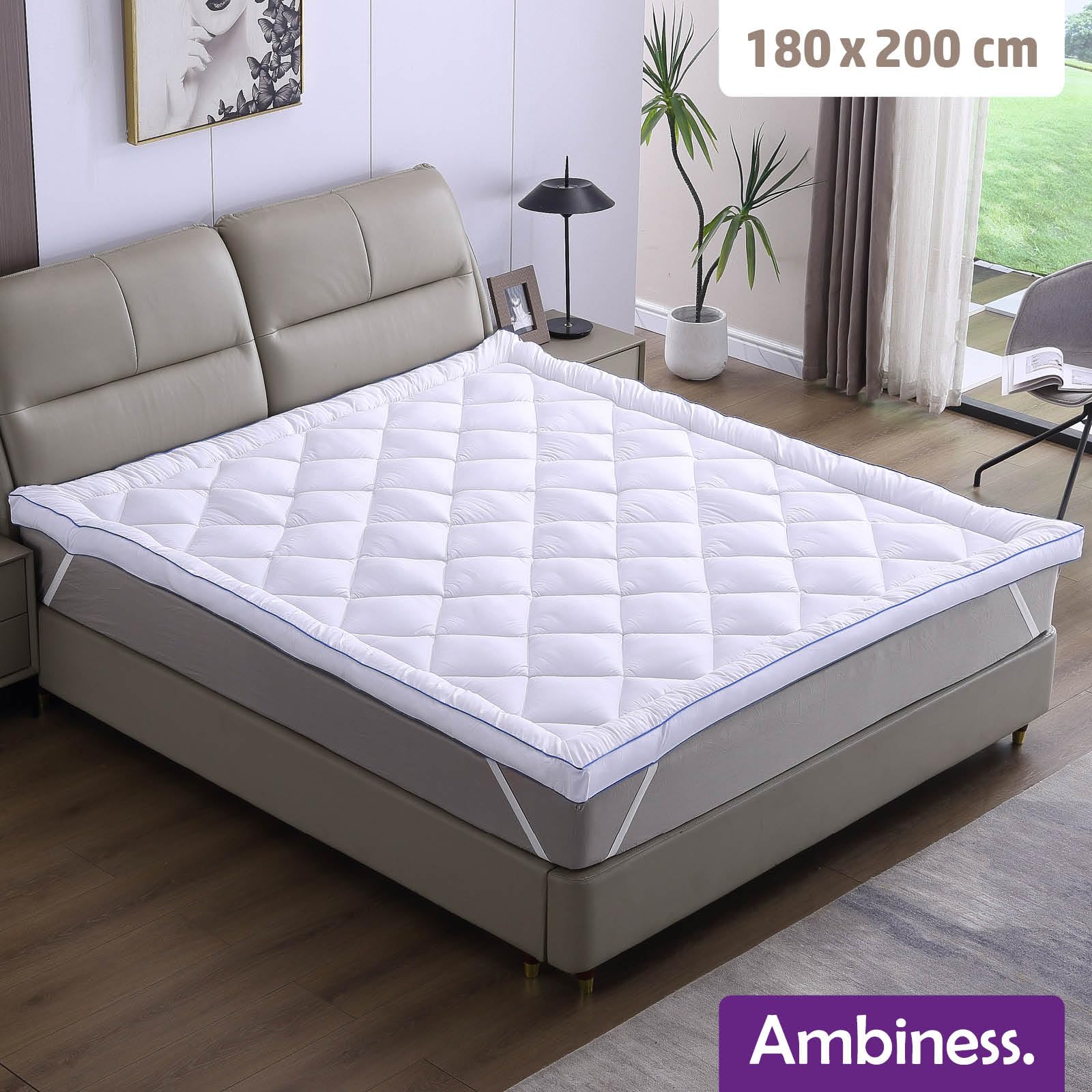 Matratzen Topper Jacquard | 7 Größen | 80x200cm - 180x200cm | 7cm Dicker Matratzentopper | Beste Luftzirkulation temperaturregulierend Maschinenwaschbar | Öko-Tex | Boxspringbett | 180x200cm