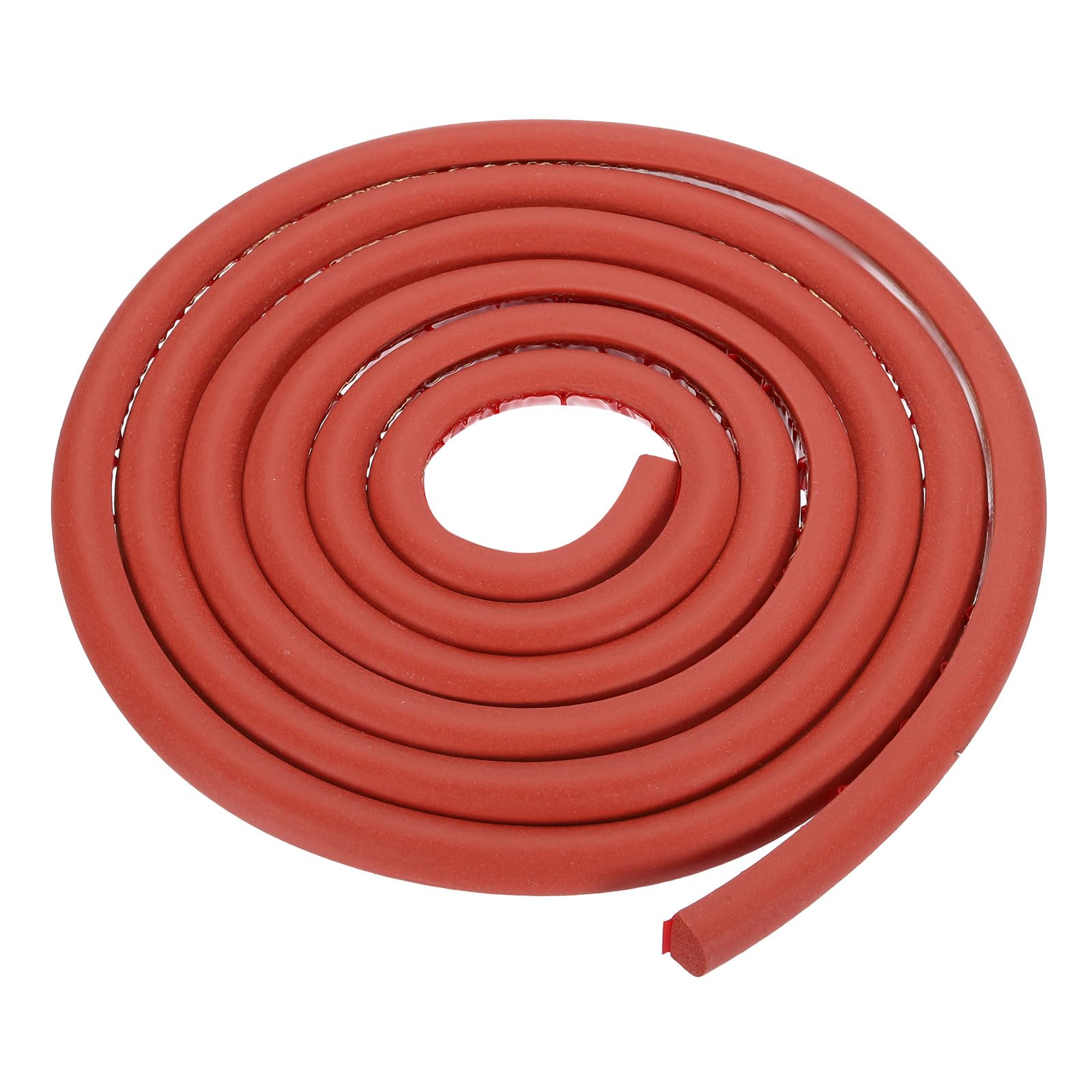 sourcing map 2 Meters Foam Backer Rod, 10 x 8mm D-Shaped Solid Joint Filler, Foam Seal Strip for Caulk Saver, Rope Caulk Cement Crack Filler, Red