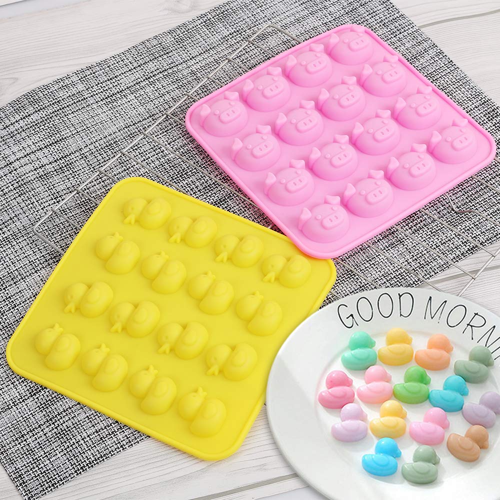 homEdge Duck and Pig Silicone Molds, Non-Stick Food Grade Silicone Molds for Chocolate, Candy, Jelly, Ice Cube - Image 7