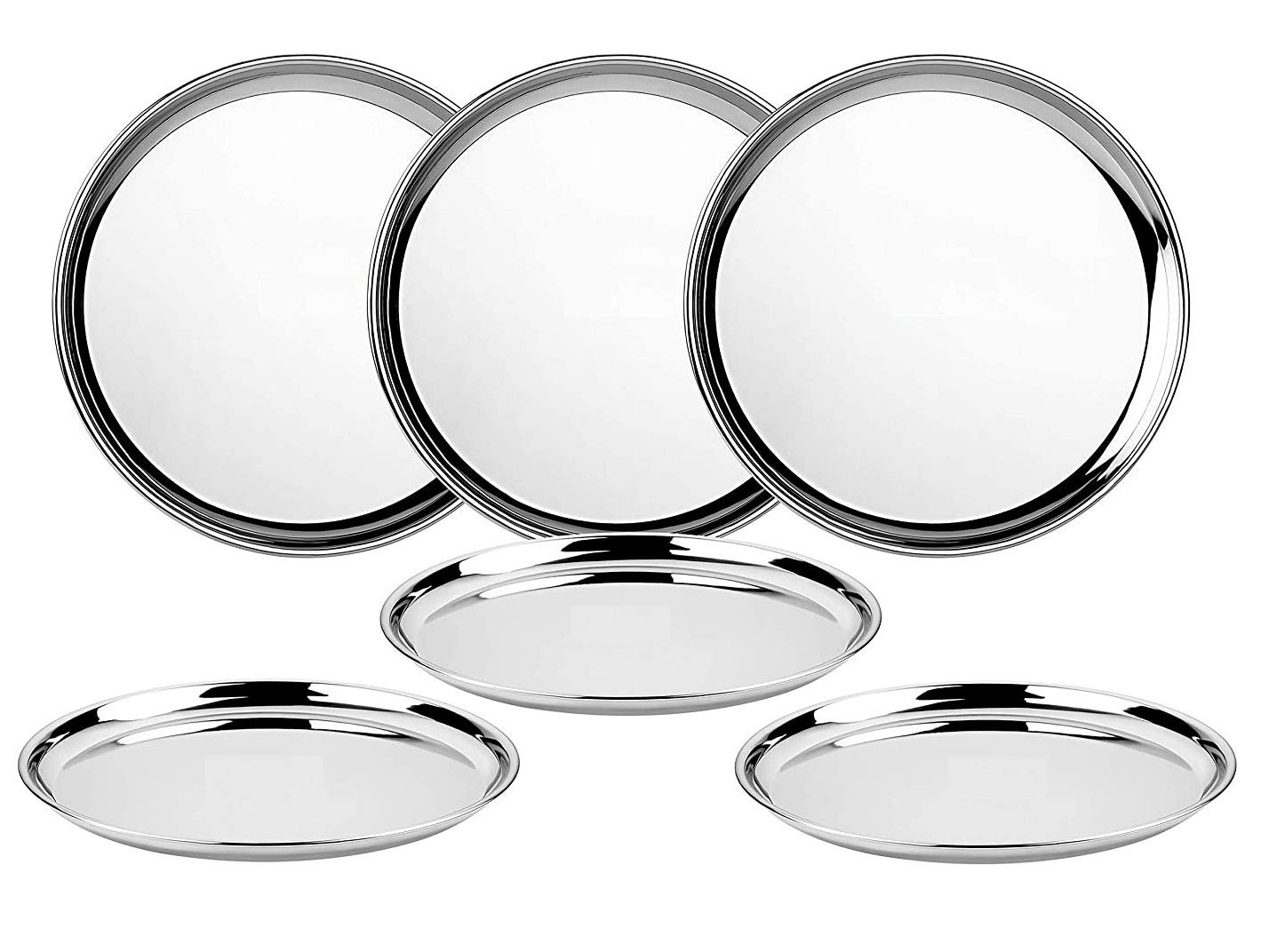 Kanshitas Rasoiware Stainless Steel Plain Half Dinner Plate/Snack Plate with Mirror Finish (20.8 Cm Dia) Set of 6 (B08YXF3SKZ) Amazon Price History, Amazon Price Tracker