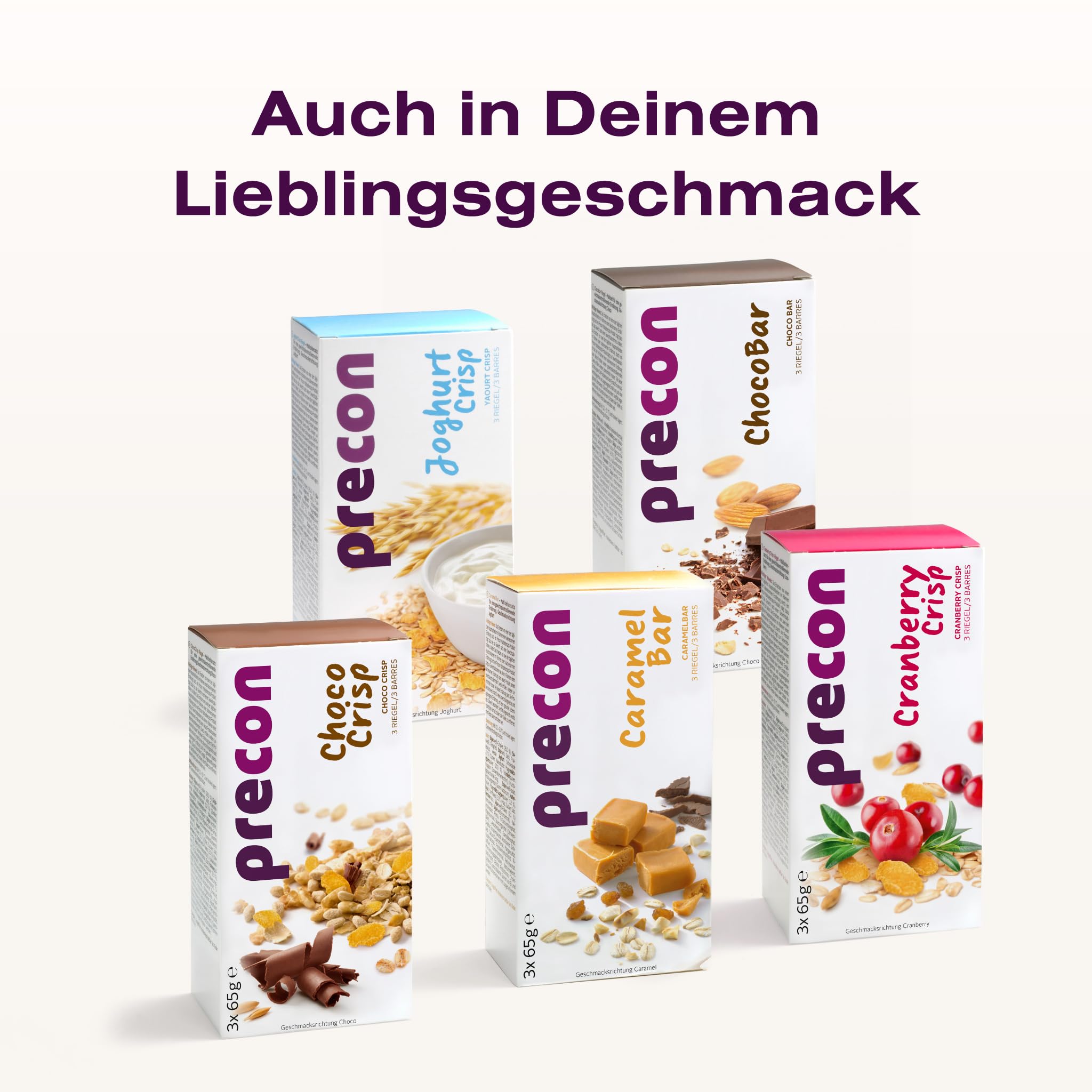 Precon BCM Diät Riegel zum Abnehmen – JoghurtCrisp – 3 Riegel à 64 g – Mahlzeitenersatz für eine gewichtskontrollierende Ernährung