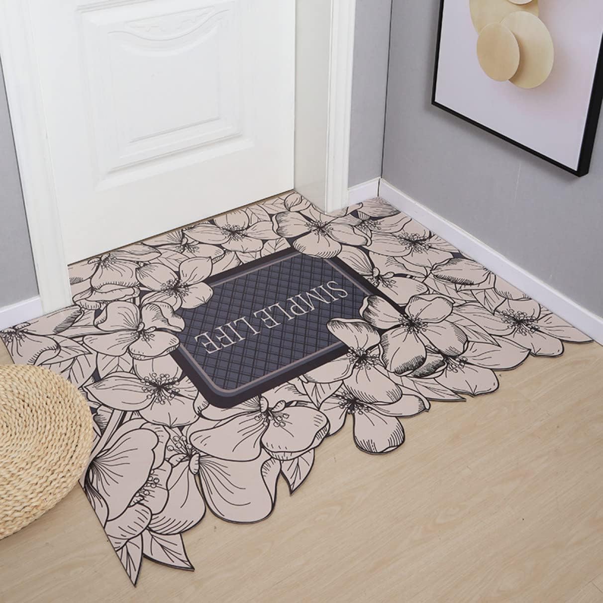 玄関マット 転倒防止 ノンスリップ玄関マット 北欧テイスト 屋外屋内兼用 色褪せにくい 様式1 洗濯可 細かな土 砂を落とす 泥除け