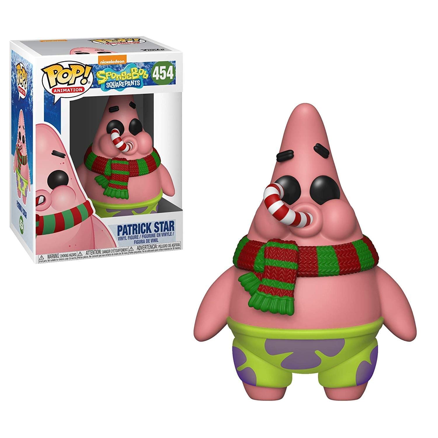 Pop Animation: Spongebob Squarepants- Holiday Patrick Collectible Figure, Multicolor