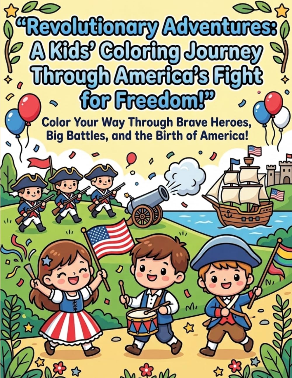 Revolutionary Adventures: A Kids Coloring Journey through America's Fight for Freedom: Color Your Way Through Brave Heroes, and the Birth of America