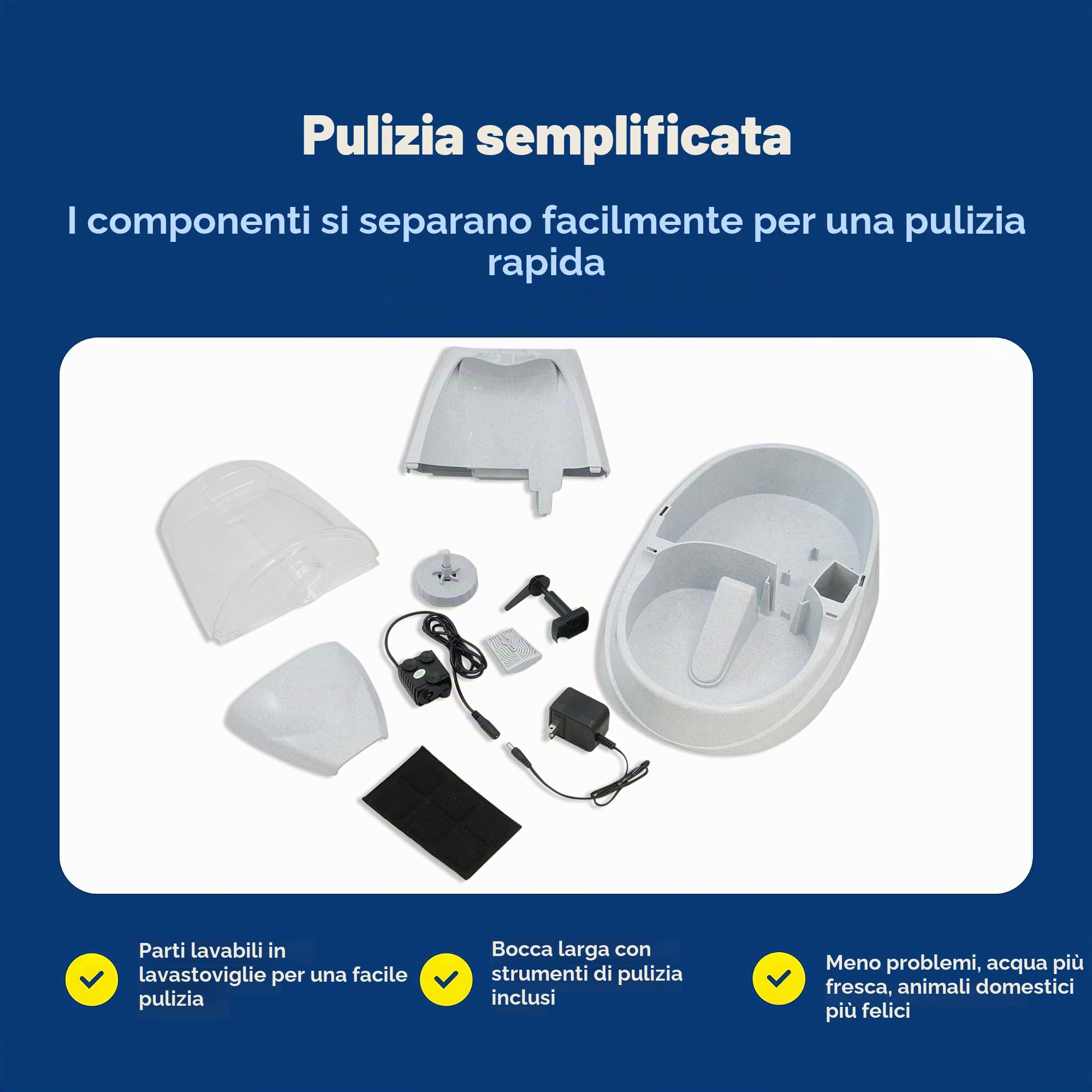 PetSafe Drinkwell Platinum - Fontana d'acqua per cani e gatti, fontanella automatica per animali domestici, 4762,7 g, grigio