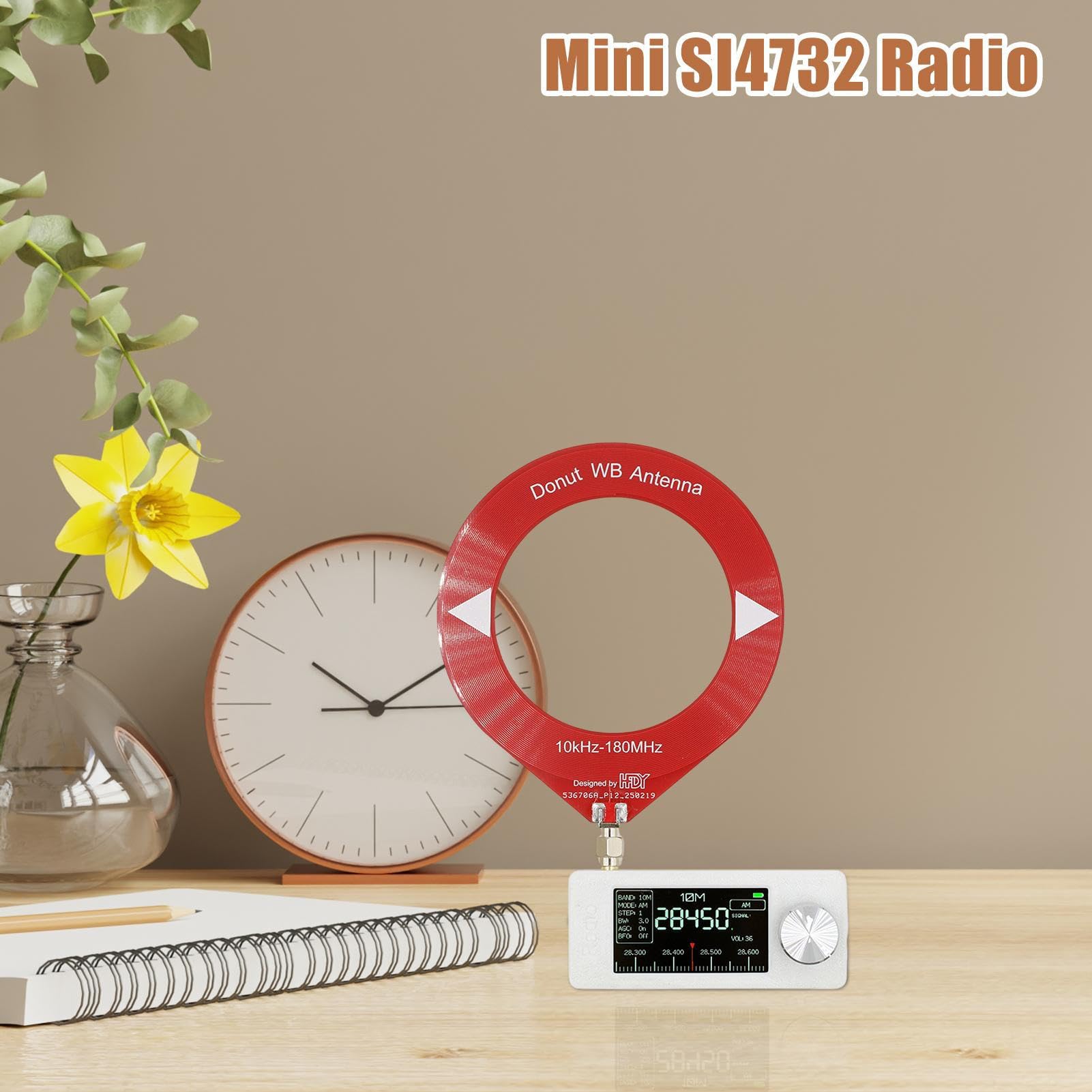 Master de Radio, Receptor de Radio de Bolsillo,Radios SW con todas las bandas - con antena, batería de 800mAh, pantalla HD, pantalla IPS compacta de 1,9 pulgadas para viajar a casa al aire libre