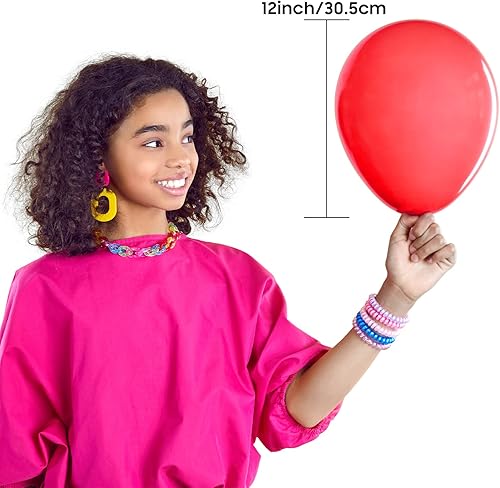 Miniatura 3 de OWill 120 globos rojos de látex de 12 pulgadas, calidad de helio para cumpleaños, baby shower, boda, fiesta, suministros de Halloween, arco de