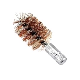 BOOSTEADY 5 Pcs Phosphor Bristle Bronze Bore Gun Cleaning Brush for Pistol Shotgun with 50 Professional Square Patches Multi-Caliber