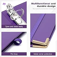 Vista 320 de Ospelelf Mini 3 Ring Binder, 2 Inch, Cute Pink Marble Binder for 5.5" x 8.5" with 5 Tab Dividers, File Folder Labels and Low Profile Clipboards