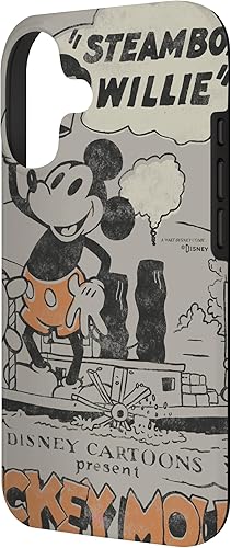 Miniatura 89 de Funda para iPhone 11 Pro Max Disney 100 Mickey Mouse Steamboat Willie Sound Cartoon D100