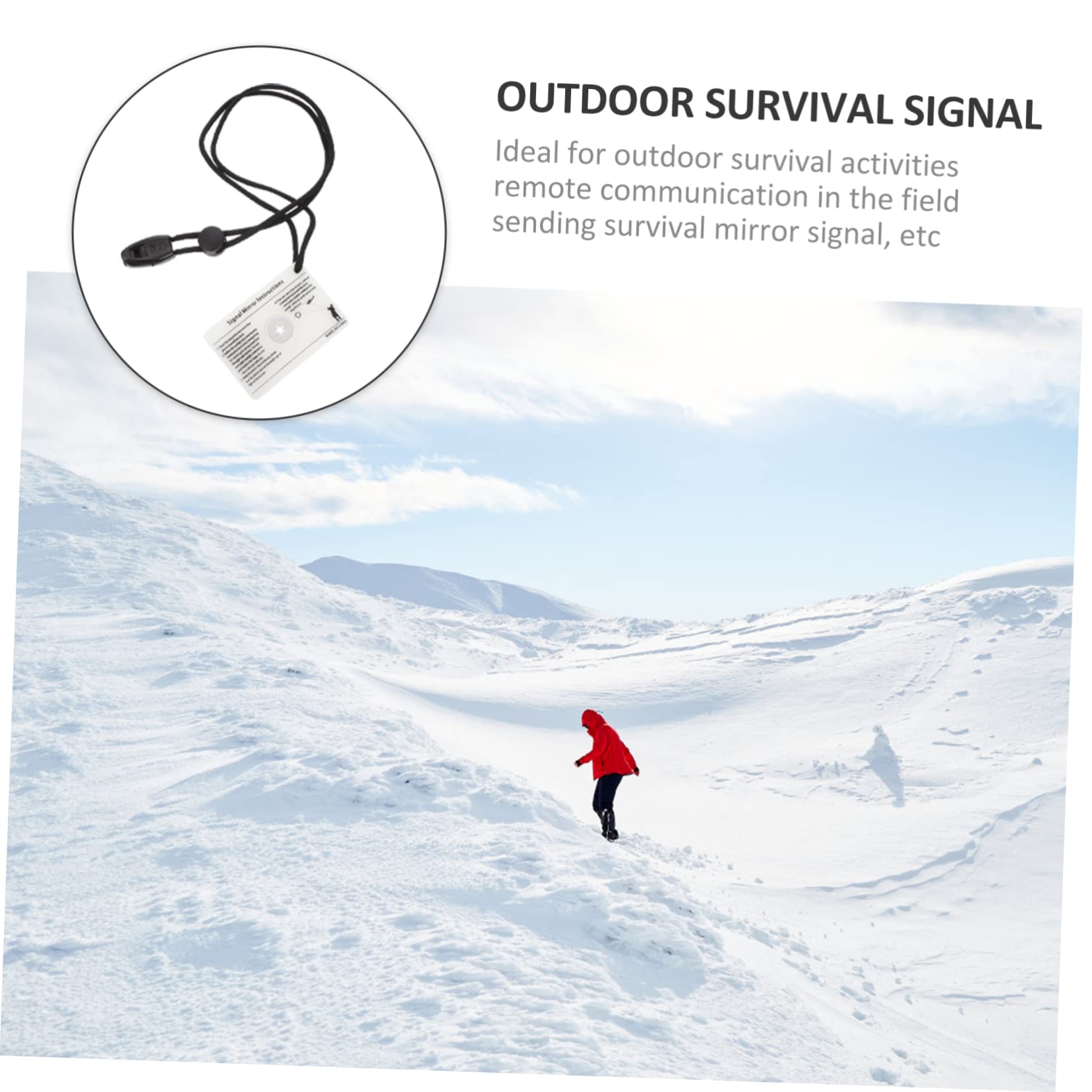 BESPORTBLE 4pezzi Specchio Di Segnalazione Notturna Per Emergenze e Attività Outdoor Specchio Riflettente Per Sopravvivenza Con Funzione Di Resistente e Facile Da Usare