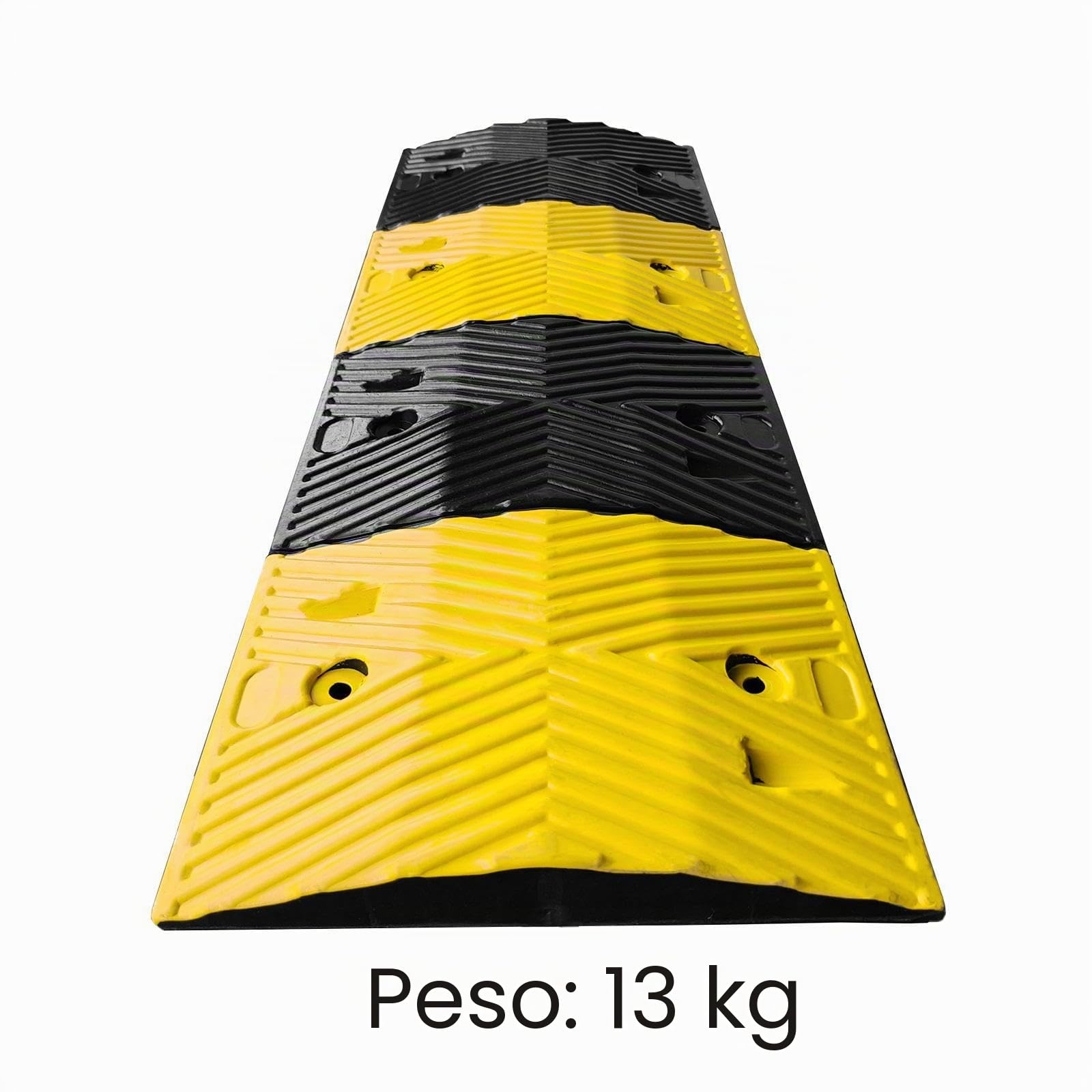 KARAT - Rallentatore di velocità - Rampa per auto - Sicurezza stradale in gomma riciclata di alta qualità - Soglia di pavimento resistente alla pressione - Modello Kenya, 100 x 35 x 5 cm, nero-giallo