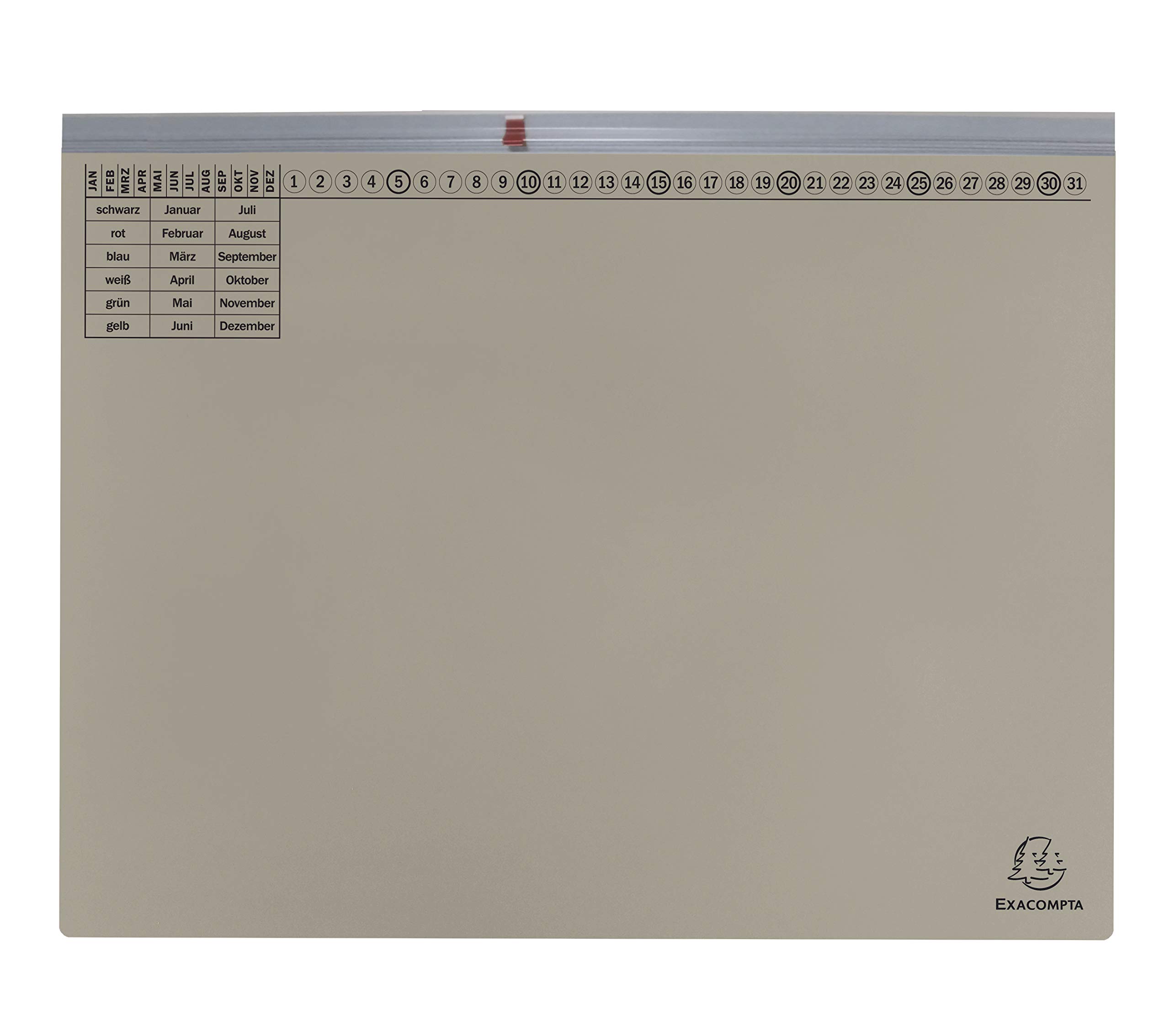Exacompta Exaflex 370110B - Confezione da 25 raccoglitori sospesi, in cartone riciclato extra resistente, con tasca elastica per ufficio, cancelleria e avvocati, colore: grigio