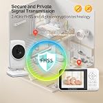 Babystar Moniteur de bébé vidéo Non WiFi, 3.2" HD Vision nocturne de l'écran, discours à deux voies VOX Mode 2 x Zoom et berceuses jouer, alarme d'alimentation