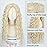 Fencca Blonde Curly Wig Synthetic Light Blonde Long Wavy Wigs for Women Fluffy Loose Curls Daily Party Wig