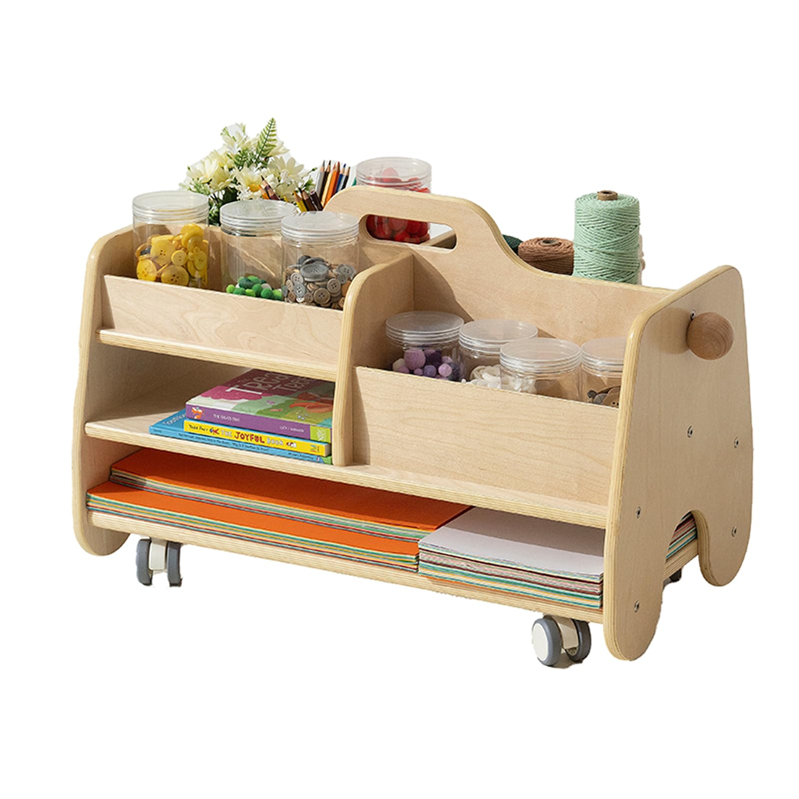 Forniture da tavolo Storage Multifunzionale Desktop Mobile Art Supply Organizer con maniglia Accessori per forniture per ufficio Portapenne Scrivania Insegnante Caddy Portatile Compensato