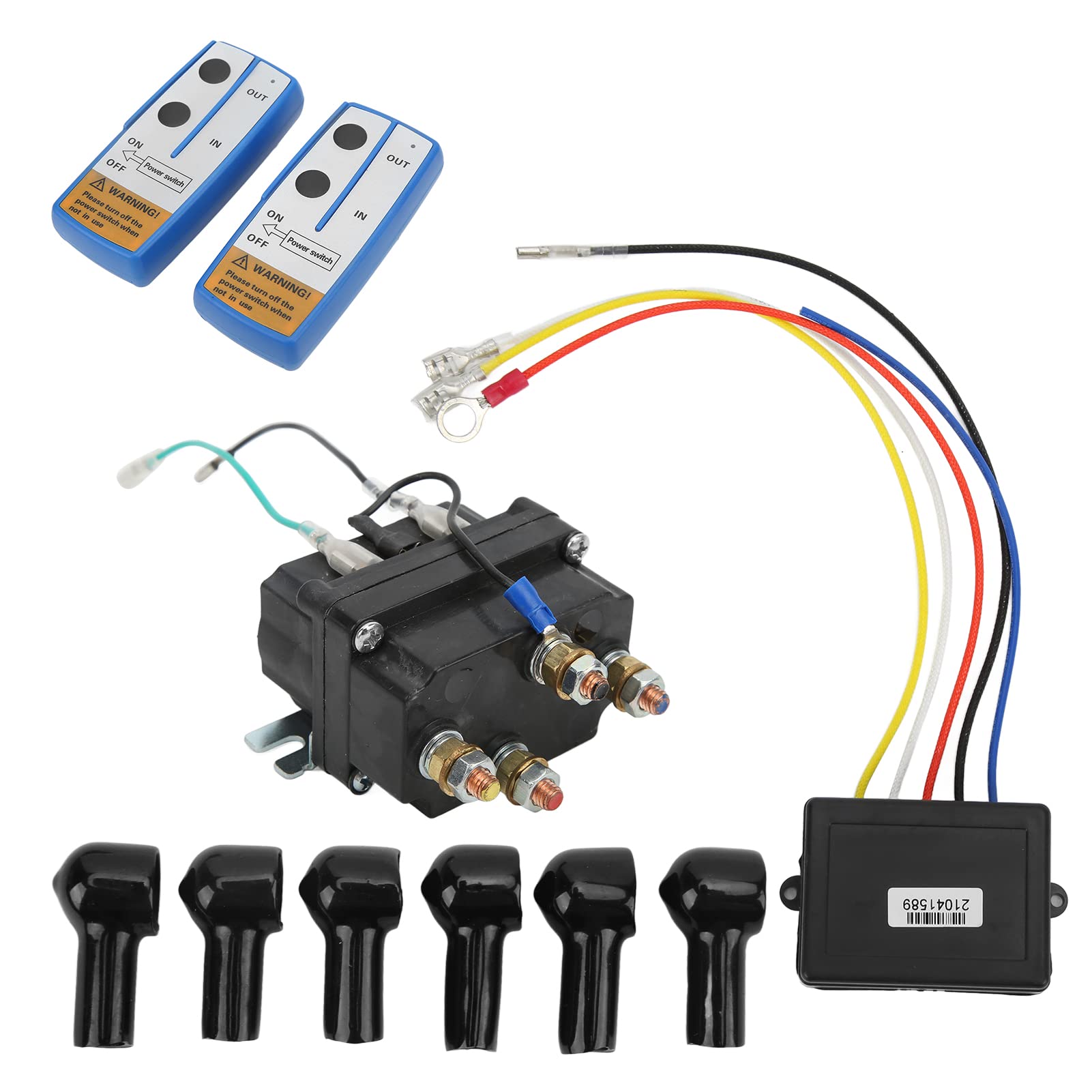 elais de treuil électrique professionnel 12 V 250 A, revêtement en poudre noir, pour VTT, UTV et 4x4 de 2000lb‑5000lb