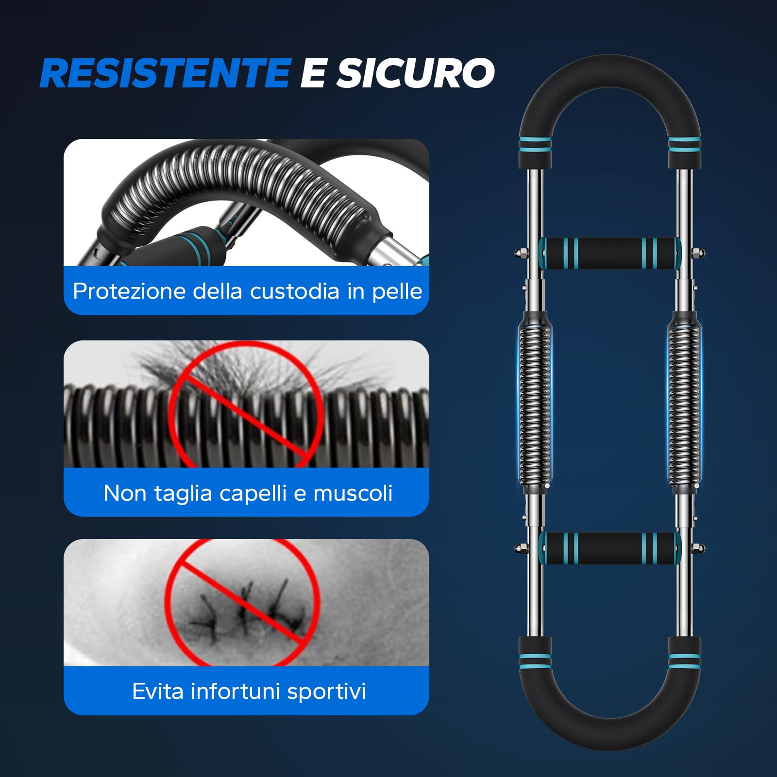 MERACH Twister Arm Trainer con 3 Resistenza, 27 a 50 KG Attrezzo per Allenare il Petto per Uomini, Portatile e Regolabile, Forma di U Trainer per Home Gym, Per Braccia/Petto/Spalle e Schiena