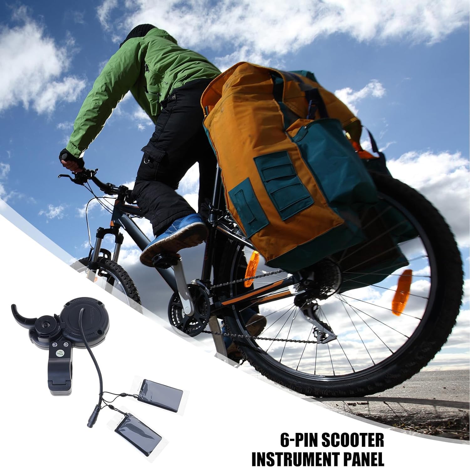 スクーターのダッシュボード デジタル表示メーター ダッシュボード 通勤者や愛好家向けの計器ディスプレイ 防水スクーターのゲージ