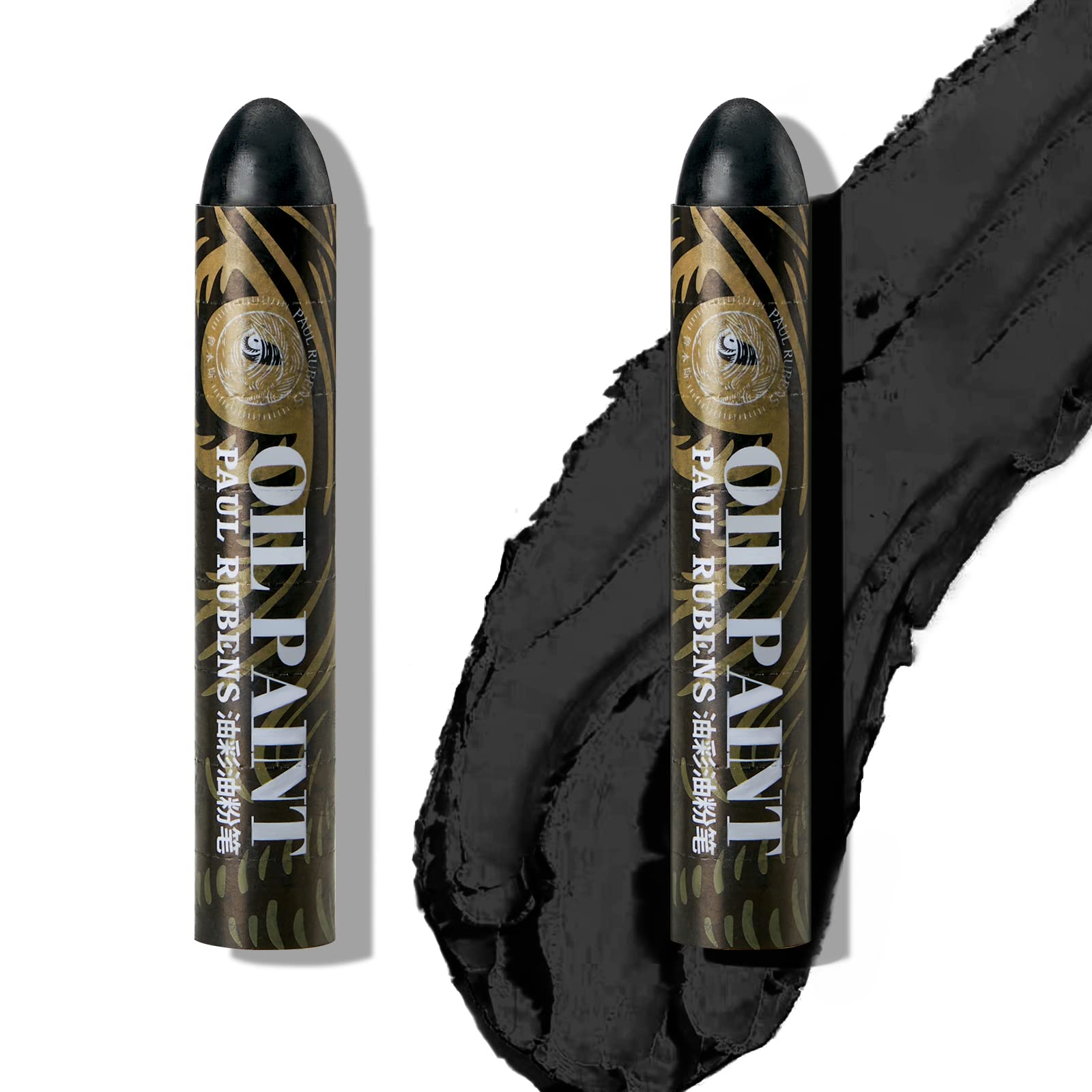 HAIYA Black Oil Pastels Pack of 2, 24ml Per Pack Artist Soft Oil Pastels Vibrant and Creamy, Pastels Art Supplies for Artists, Beginners, Art Painting Drawing