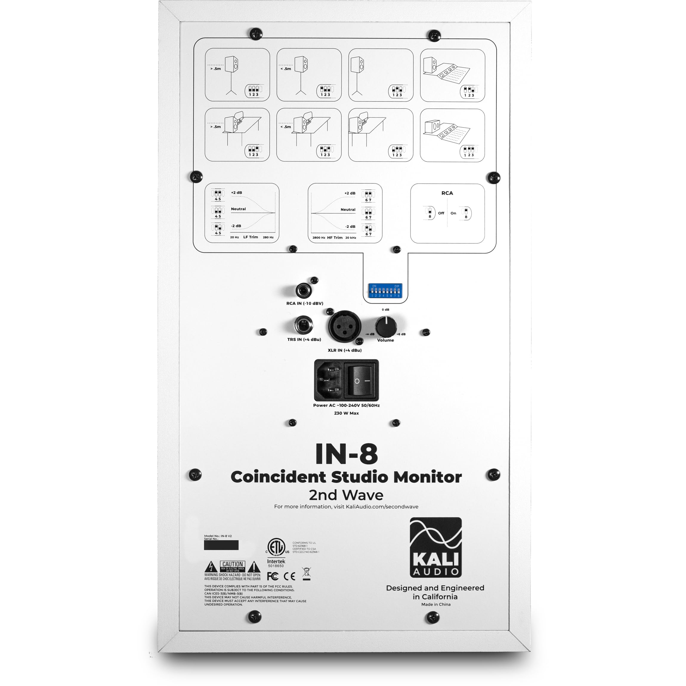 Kali Audio IN-8 2nd Wave White - Aktiver Studiomonitor