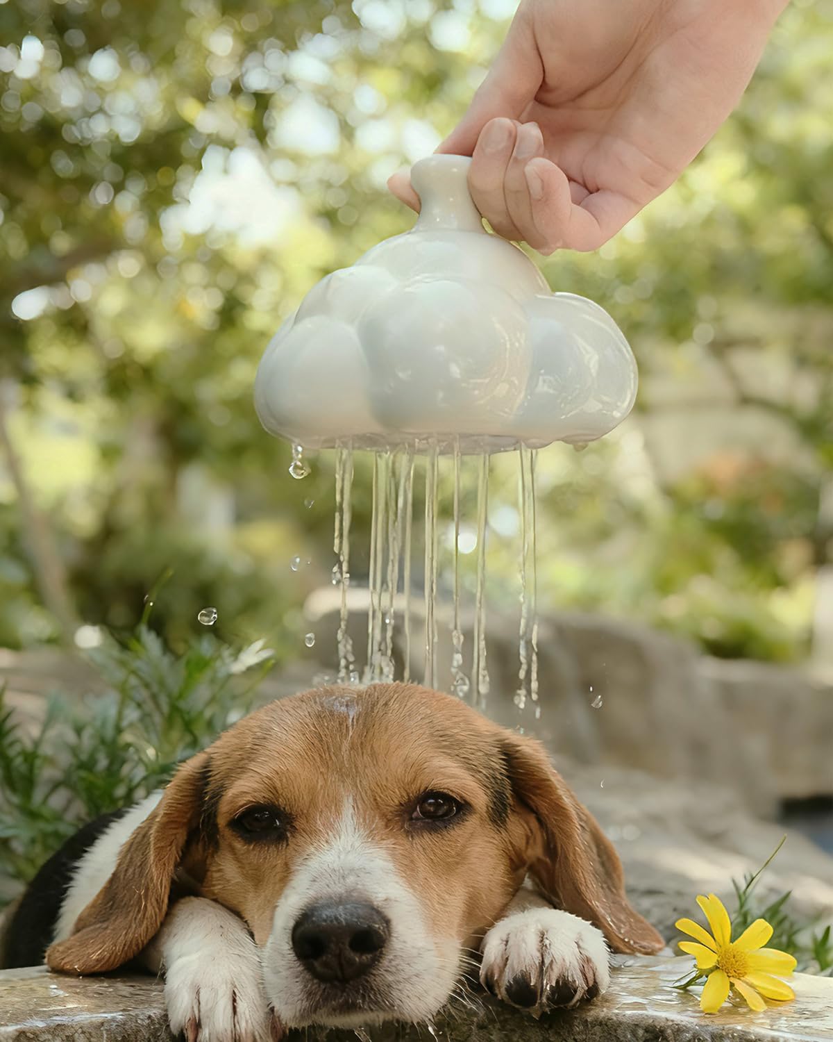 Joli arrosoir en céramique pour plantes d'intérieur et d'extérieur, arrosoir de pluie, nuage, cloche, petit arrosoir pour décoration de jardin