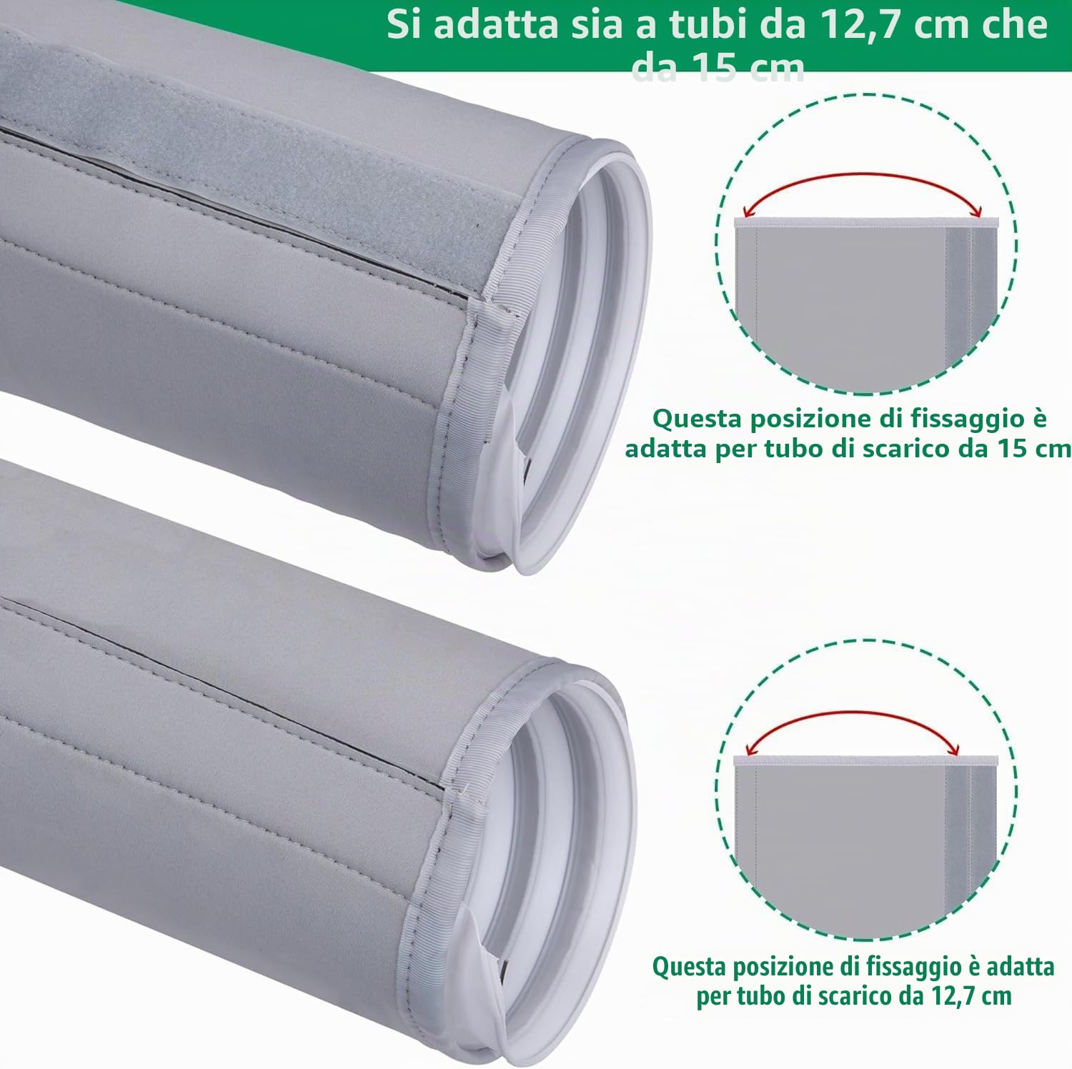 150X50CM Copri Tubo Condizionatore Portatile - Wrap Per Uso Domestico AC Con Manicotto Per Tubi Flessibile Accessori Aria Condizionata-Condotto di Scarico AC Isolamento di Sfiato
