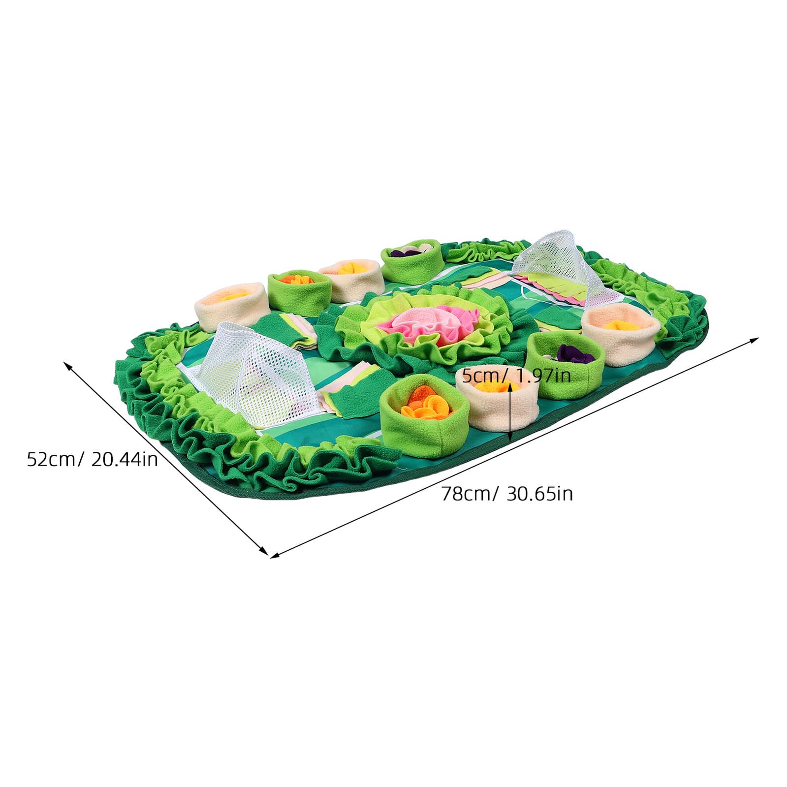 WOONEKY Tapis de Reniflage pour Petits Chiens Tapis Dactivité Interactif à Slow Feeding pour Instincts Naturels et Design Terrain de Football pour Entraînement et Jeu