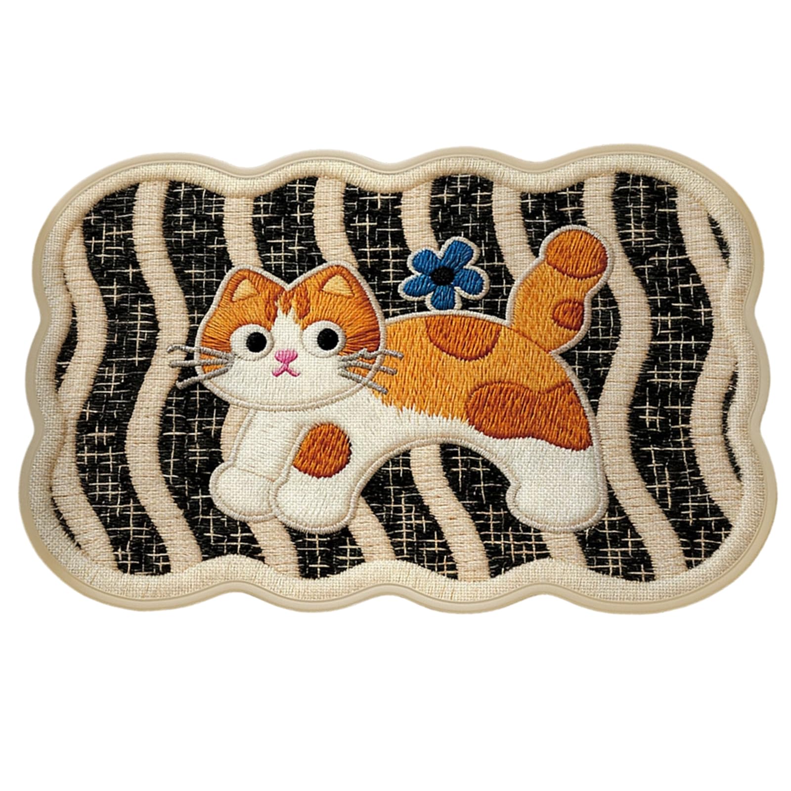 Tsophreniq Cats Pattern Bathroom Rug Super Absorbent Nonslip Floor Mat for Wet Area Soft Washable Fabric for Family with Kids Antislip Pad for Bathtubs Area
