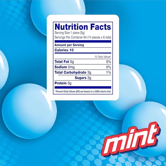 Mentos Caramelo Menta, Pack de 15 rollos, 14 piezas por rollo miniatura 2