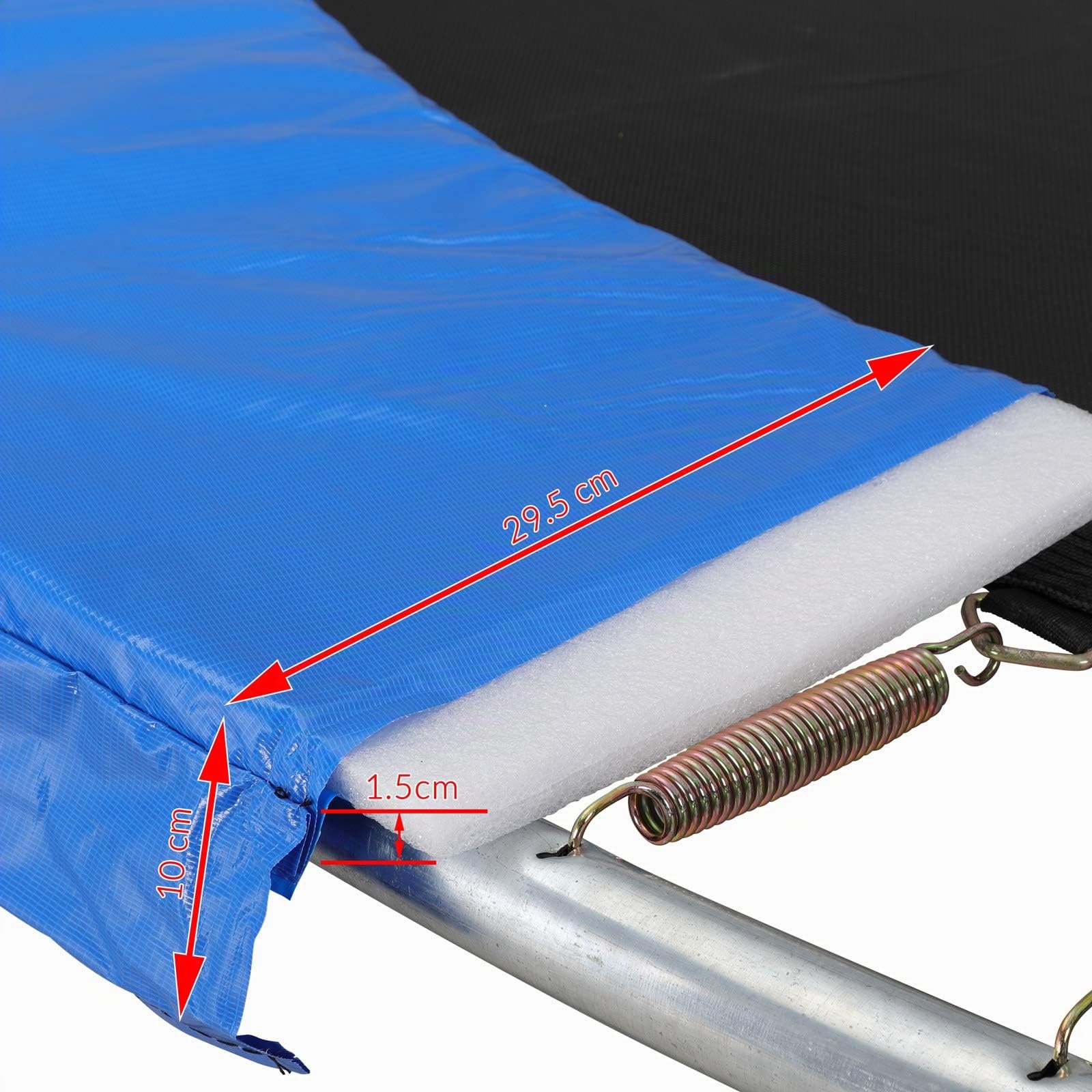 Monzana Copri Bordo Cuscino per Trampolino Ø 183/244/304/305/366/427 cm di Larghezza 30 cm 100% Resistente ai Raggi UV antistrappo a Molla