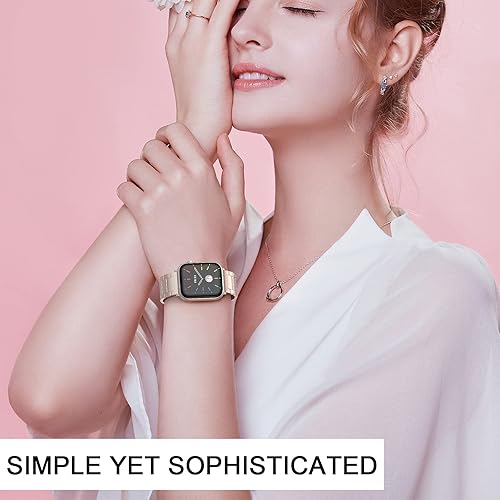 Miniatura 5 de Pulsera de eslabones de acero inoxidable mejorada sin necesidad de herramientas, compatible con Apple Watch Band 49/45/44/1.654 in 41/40/1.496 in,