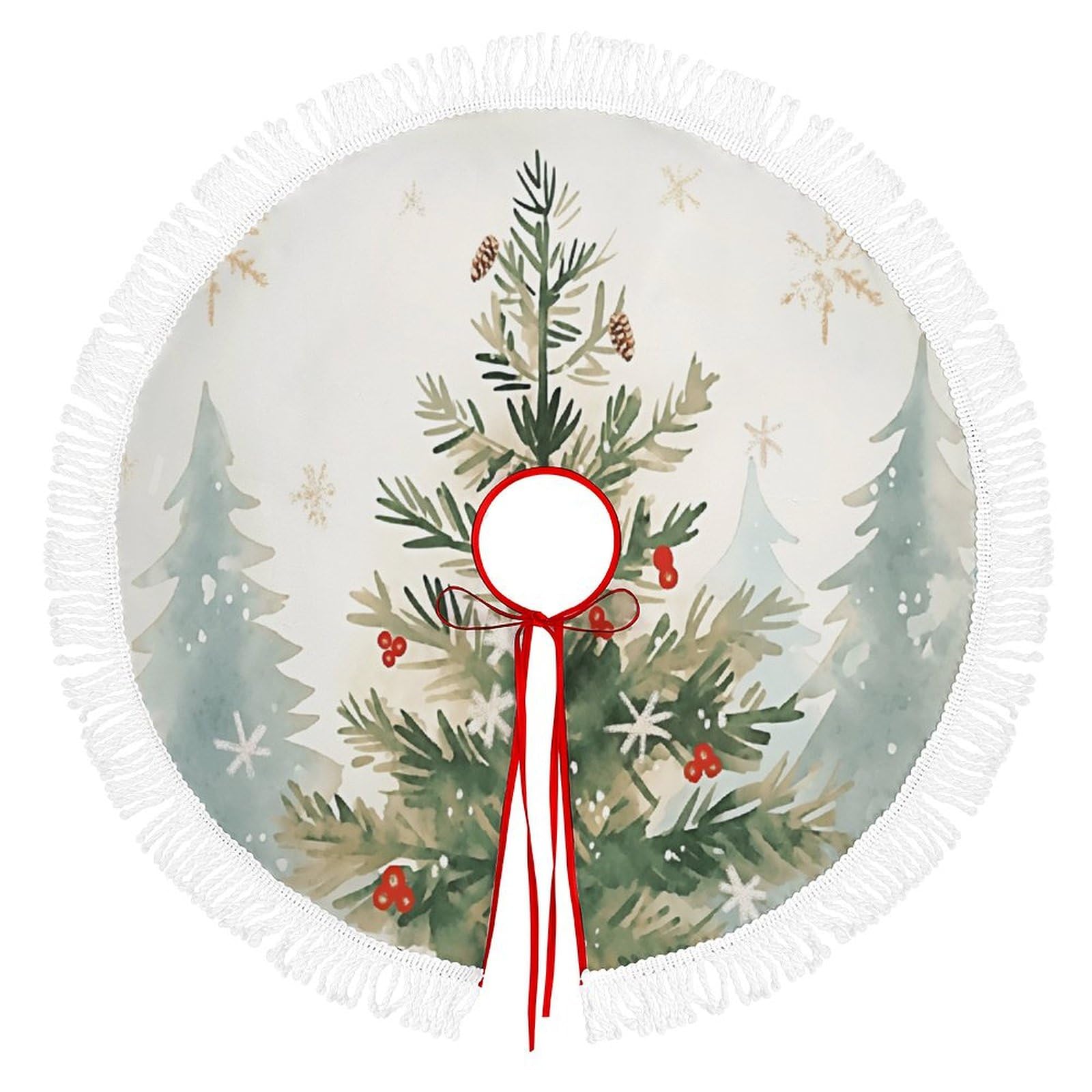 Jupe d'arbre de Noël au pied du sapin pour créer un coin cadeaux chaleureux en famille