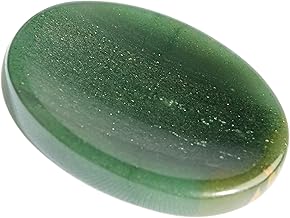 Worry Stones – Green Jade Crystal Thumb Worry Stones for Anxiety, Stress – Relaxing and Soothing Balance Stones for Meditation, Stress Relief – Healing Stones and Crystals for Men and Women