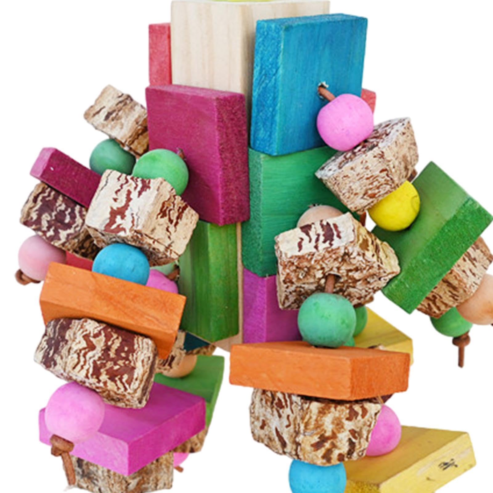 Juguete Colgante para Jaula de Pájaros, Juguete para Masticar para Loros, Juguete Multicolor, Juguete para Loros