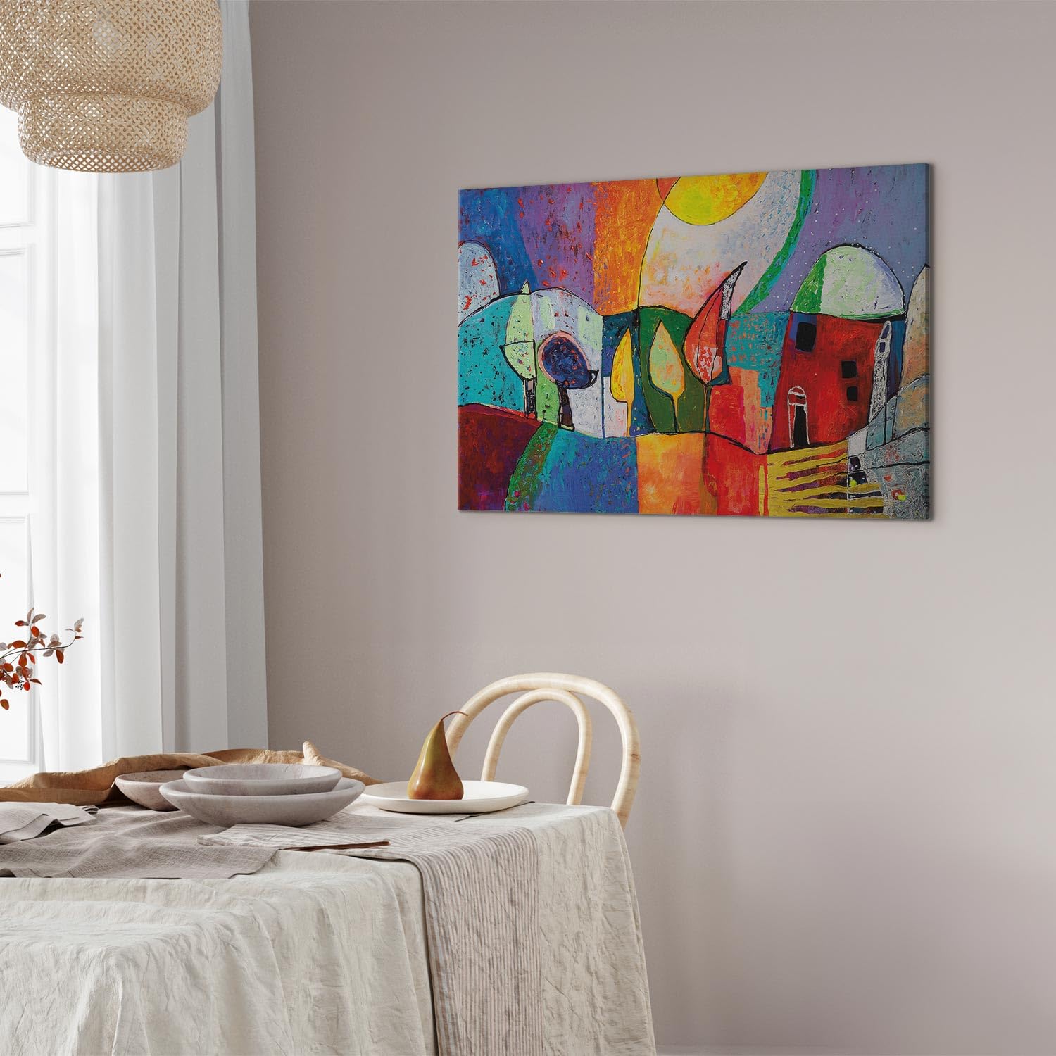 B&D XXL - Tableau Décoration 90x60 cm 1 Partie - Impression sur Toile Cadre en Bois Salon Chambre Déco Murale Tableaux Maison Bureau Cuisine - Abstrait Artistique 0104-12