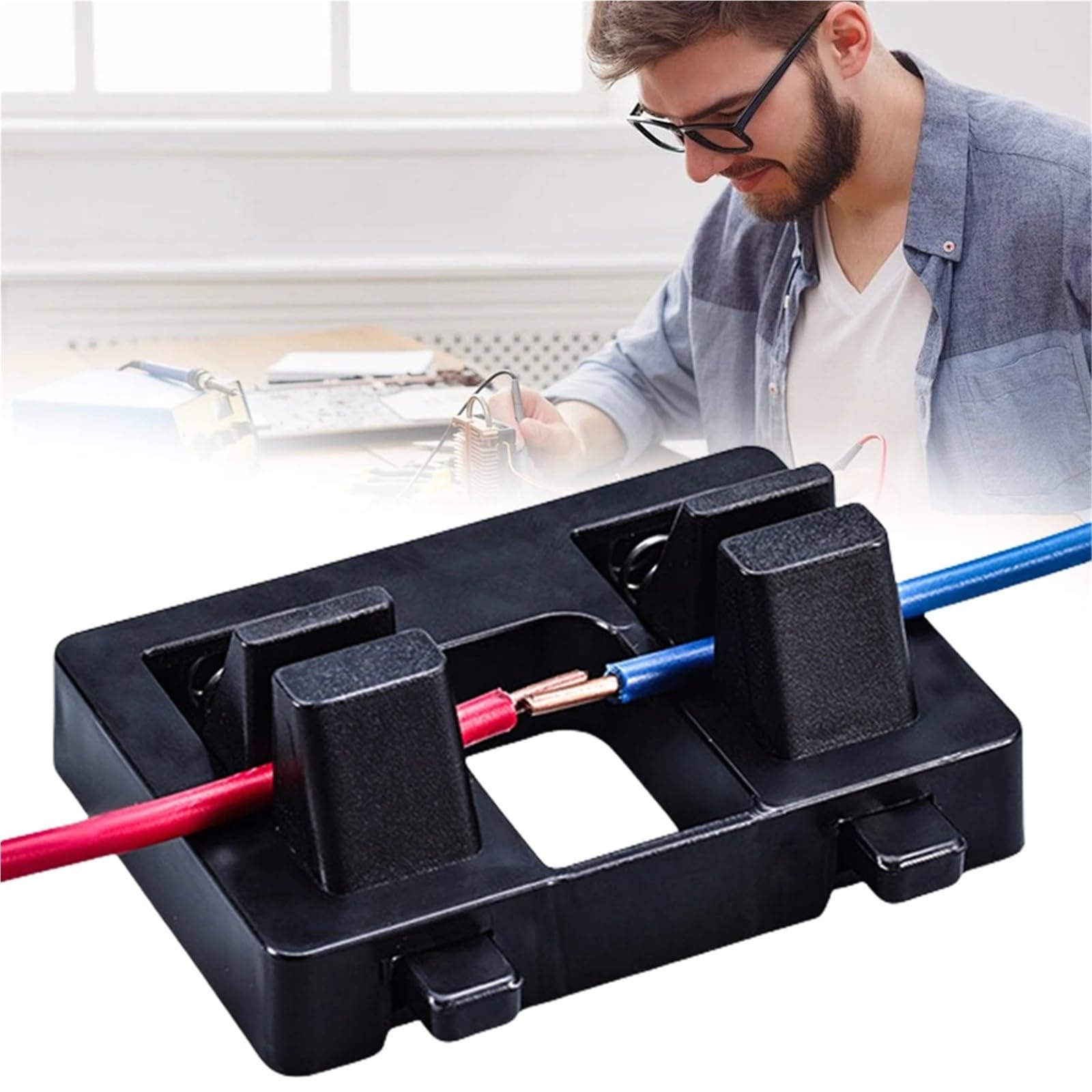 1/2 PCS Schweißdrahtvorrichtung Verdickte Lötkabelklemmen Tischklemme Feste Reparaturwerkzeuge(2Pcs)