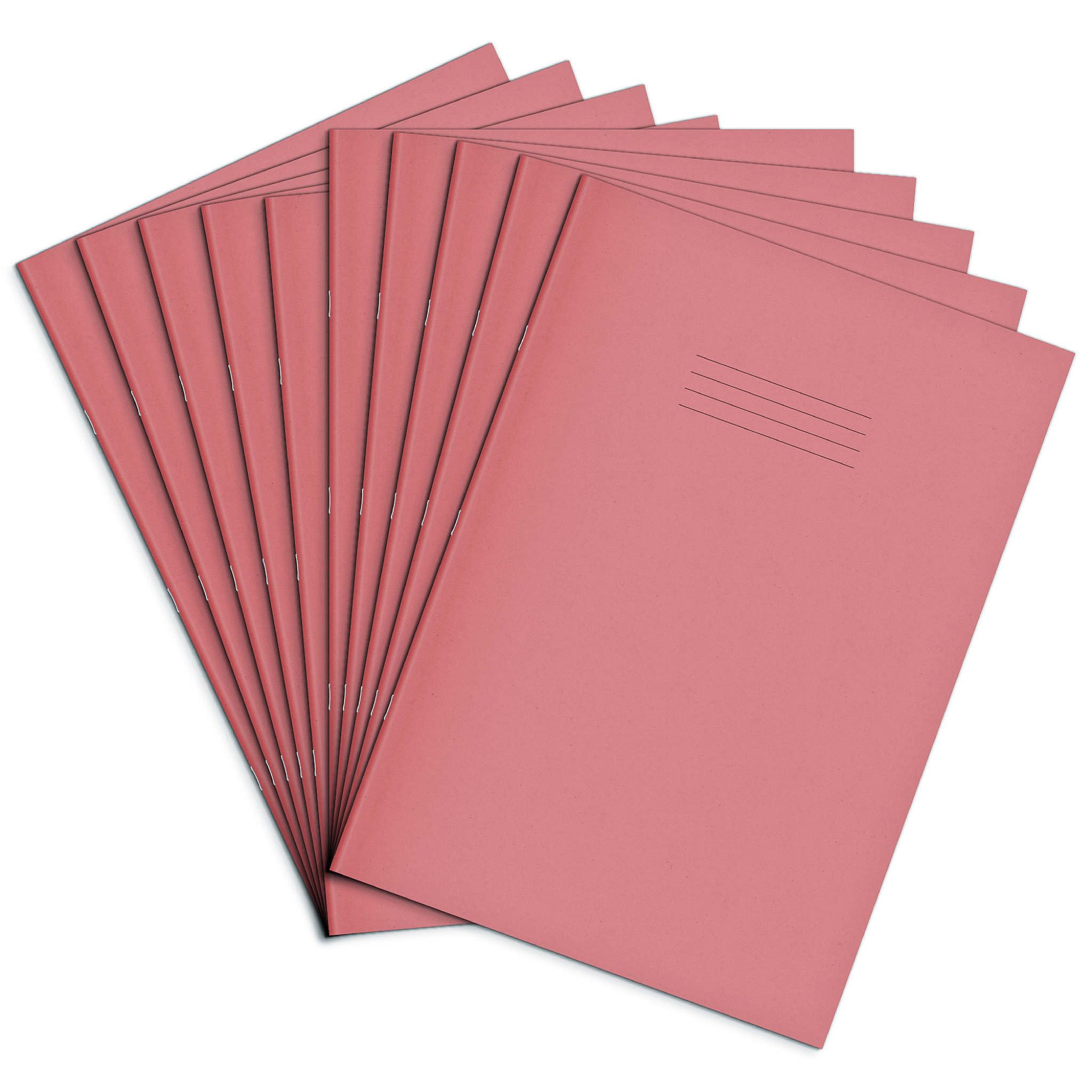 Rhino Oversized Exercise Books, 48-Page/Blank Paper Notebook, 10-Pack, 13 x 9 Writing Book, Office & School Stationery Supplies, Pink — image 1
