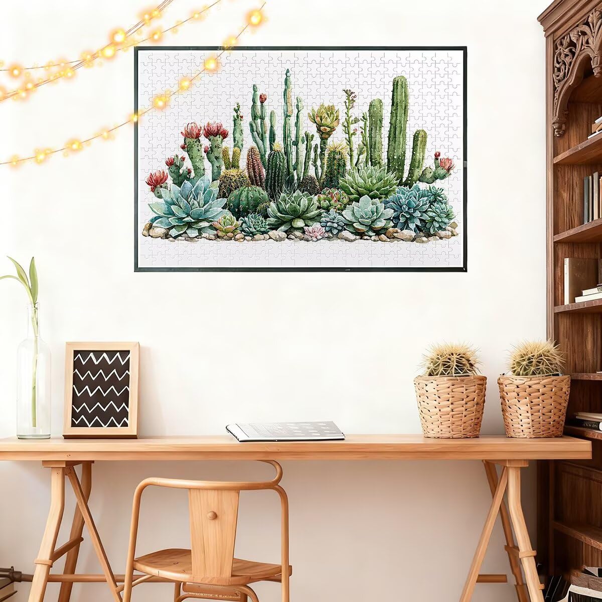 Puzzle 1500 elementów dla dorosłych Fabryka Zestaw puzzli kaktus dla dorosłych 87 x 57 cm, kolorowe, klasyczne wyzwanie edukacyjne Superior Zabawki dla Mężczyzn Wyzwanie Zabawki Rodzina Prezent