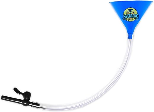 Large Beer Bong Funnel with Valve (3’ Long) Fun for College Parties, Tailgating, Spring Break, and Drinking Games | Kink-Free Tube, Leak-Resistant Valve | Custom Colors