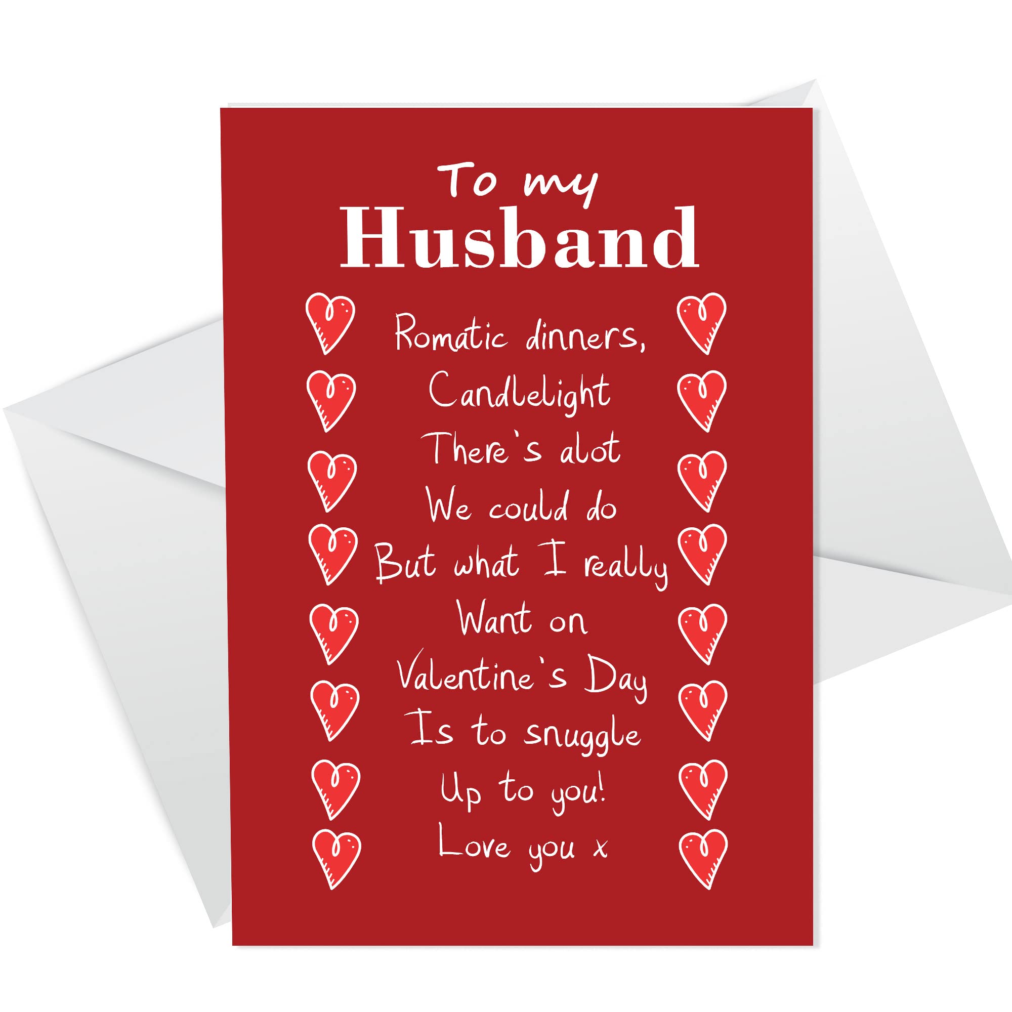 RED OCEAN Valentine Card For Husband Valentines Day Card For Him Snuggle Up To You Cute Romantic Card