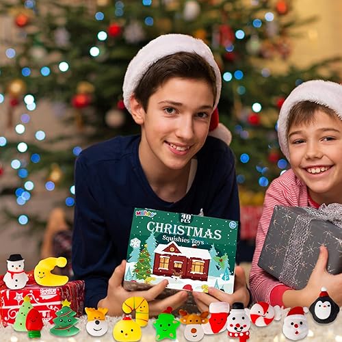 Miniatura 6 de MGparty 48 piezas de juguetes esponjosos de Navidad para niños, rellenos de calcetines de Navidad, regalos de fiesta, relleno de bolsas de golosinas