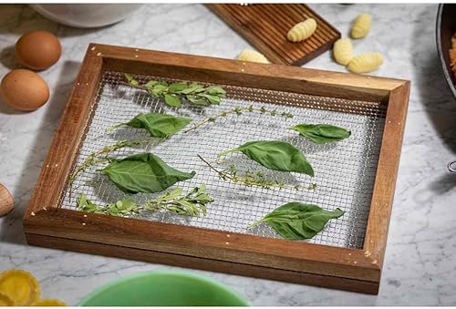 Miniatura 6 de Tablecraft 11088 Rejilla de secado de hierbas, natural, 13.75 pulgadas de longitud, madera de acacia