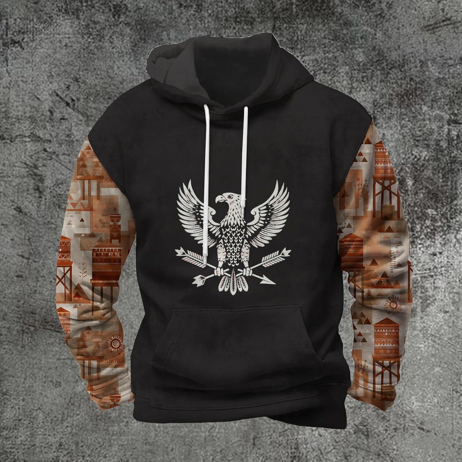 Classic Fit Pullover Sweatshirt Soft Long Sleeve Hooded Neck and Elasticated Trims Casual Urban Fashion Drawstring Autumn Hoodie for Everyday